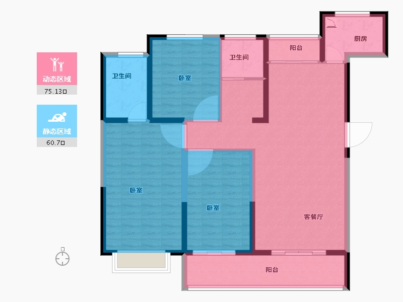 河南省-洛阳市-尚品1号-122.94-户型库-动静分区