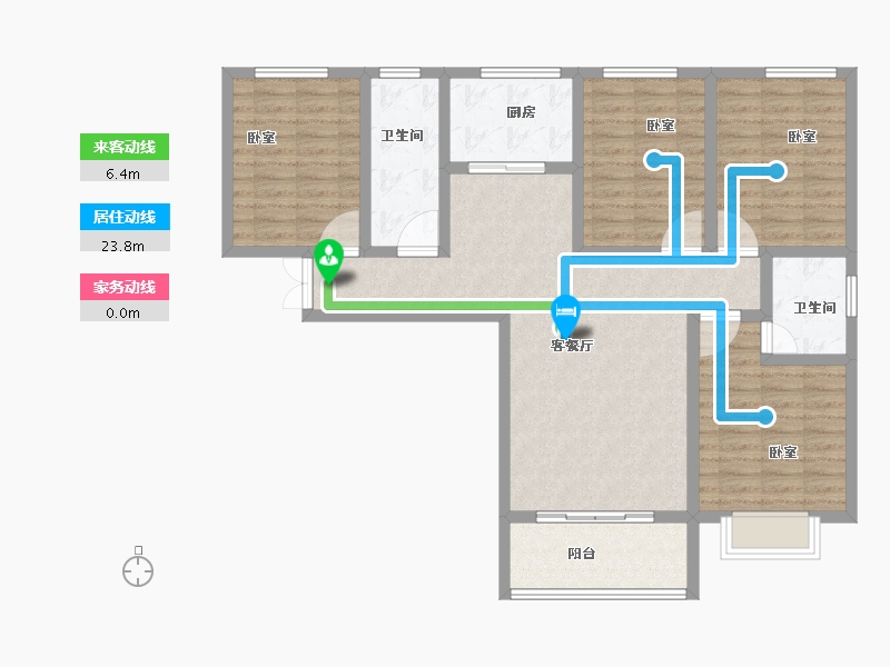 河南省-洛阳市-锦屏湖畔-108.01-户型库-动静线