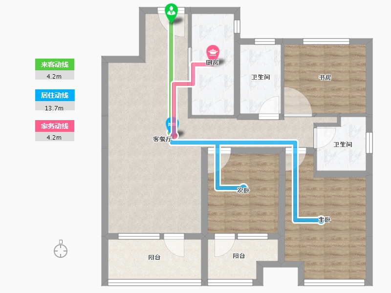 山东省-青岛市-青岛海洋活力区|融创中心·融耀-85.65-户型库-动静线