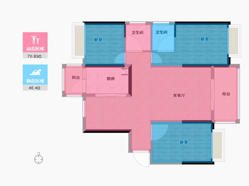 河南省-洛阳市-尚品1号-105.57-户型库-动静分区