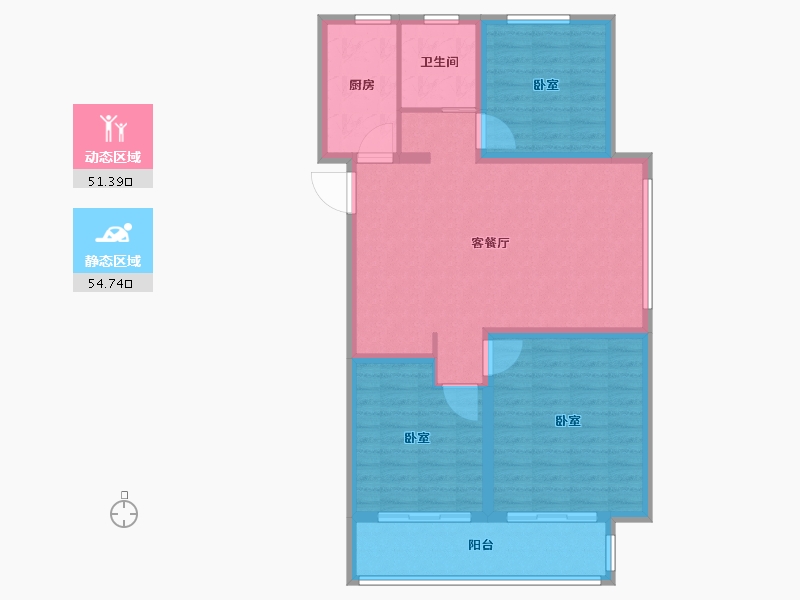 山东省-德州市-绿城德达·玉园-96.00-户型库-动静分区