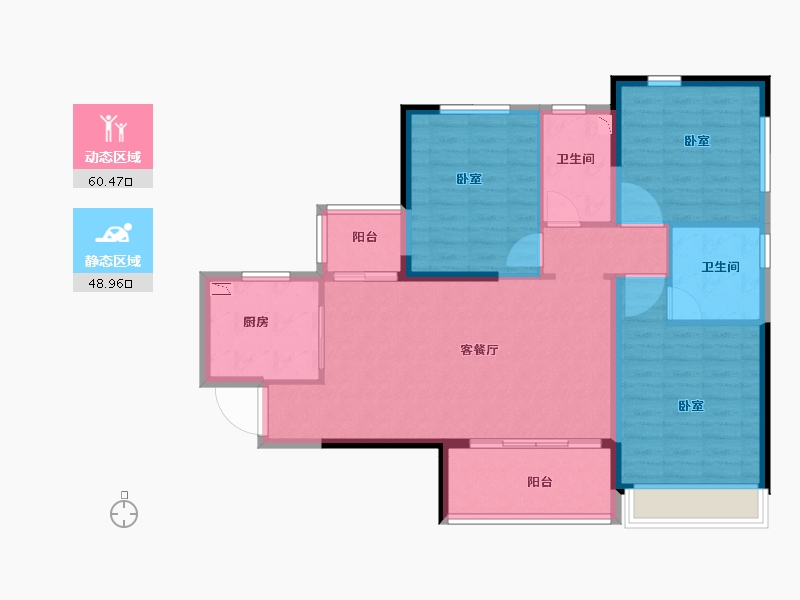 河南省-郑州市-恒大山水城-98.60-户型库-动静分区