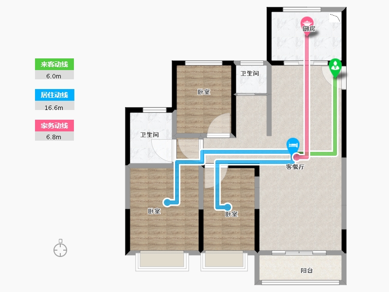 河南省-洛阳市-尚品1号-113.59-户型库-动静线