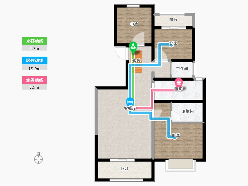 河南省-郑州市-正商馨港家-90.78-户型库-动静线