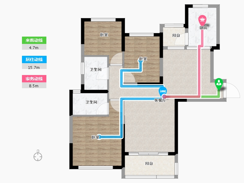 河南省-郑州市-恒大山水城-101.28-户型库-动静线