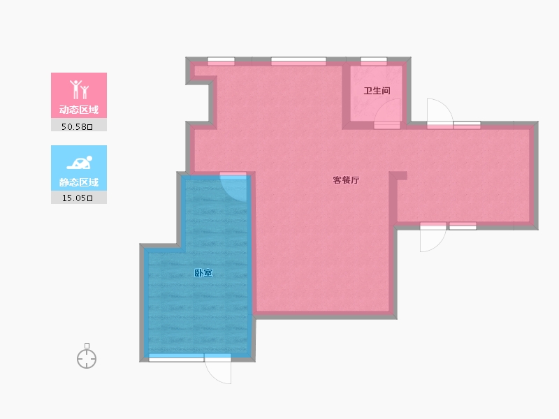 山东省-滨州市-玉泰未来城-58.95-户型库-动静分区