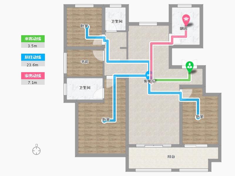 山东省-菏泽市-中丞玖璋台-117.00-户型库-动静线