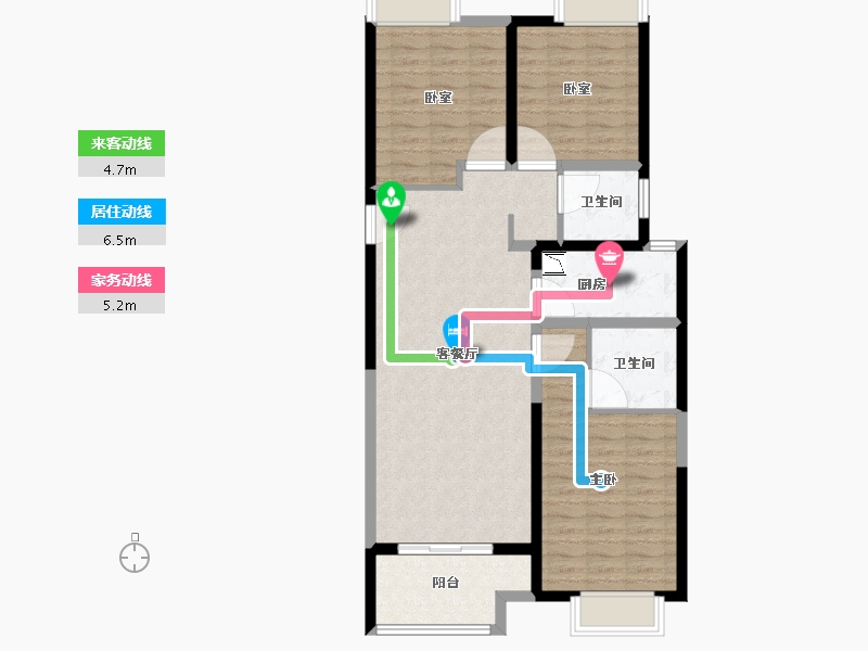 河南省-郑州市-朗悦公园府-93.01-户型库-动静线