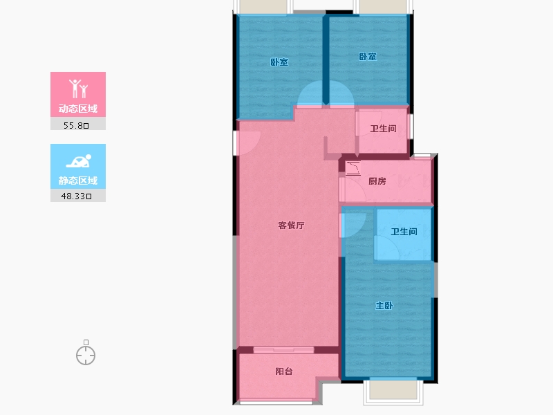 河南省-郑州市-朗悦公园府-93.01-户型库-动静分区