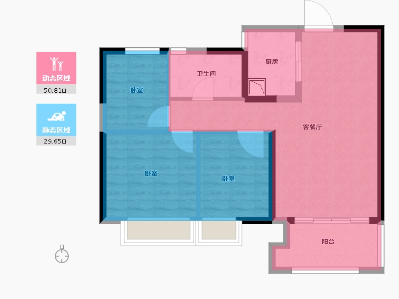 河南省-郑州市-信保·春风十里-72.00-户型库-动静分区