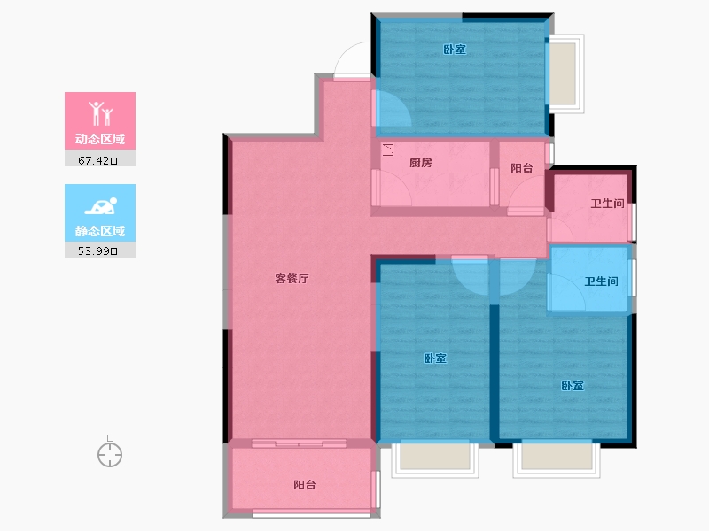 河南省-洛阳市-尚品1号-108.57-户型库-动静分区