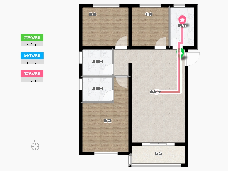 山东省-德州市-绿城德达·玉园-88.00-户型库-动静线