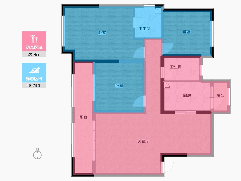 宁夏回族自治区-银川市-三沙源国际生态文化旅游度假区-101.65-户型库-动静分区