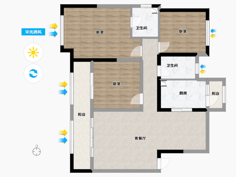 宁夏回族自治区-银川市-三沙源国际生态文化旅游度假区-101.65-户型库-采光通风