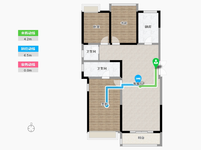 河南省-郑州市-朗悦公园府-144.01-户型库-动静线