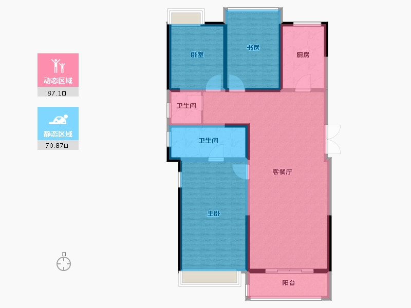 河南省-郑州市-朗悦公园府-144.01-户型库-动静分区