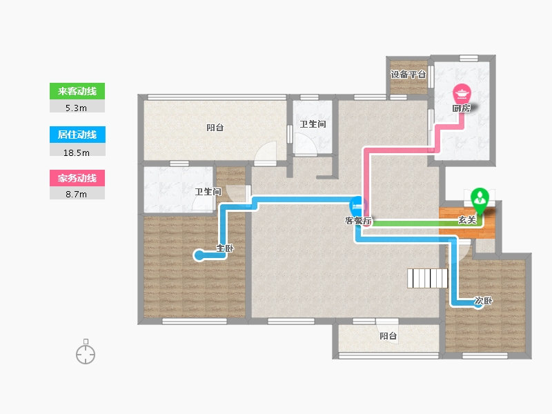 山东省-淄博市-鲁商中心-146.01-户型库-动静线