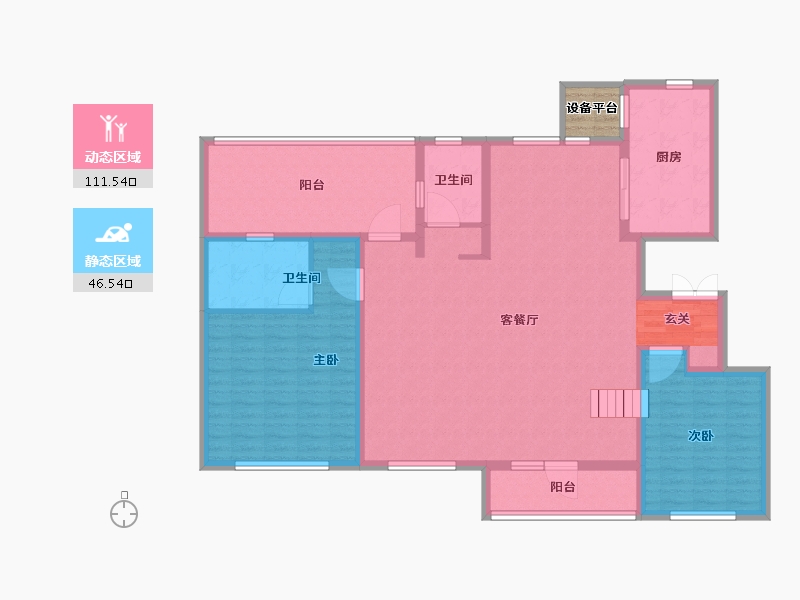 山东省-淄博市-鲁商中心-146.01-户型库-动静分区