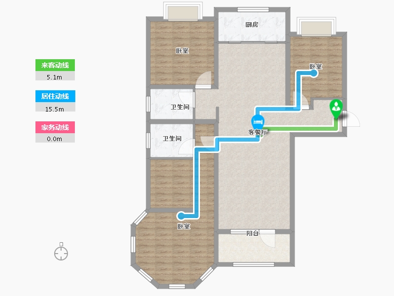 山东省-济宁市-兖州瑞马名门-124.01-户型库-动静线