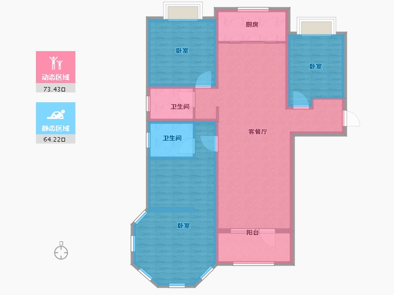 山东省-济宁市-兖州瑞马名门-124.01-户型库-动静分区