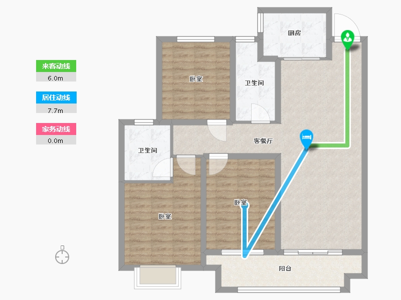 山东省-德州市-惠宁·清华园-102.00-户型库-动静线