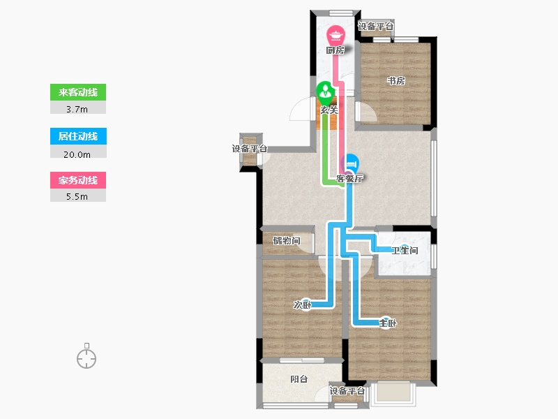 江苏省-常州市-滨江天宸-87.01-户型库-动静线