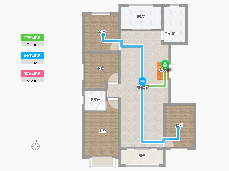 山东省-淄博市-鸿暻悦城-123.01-户型库-动静线