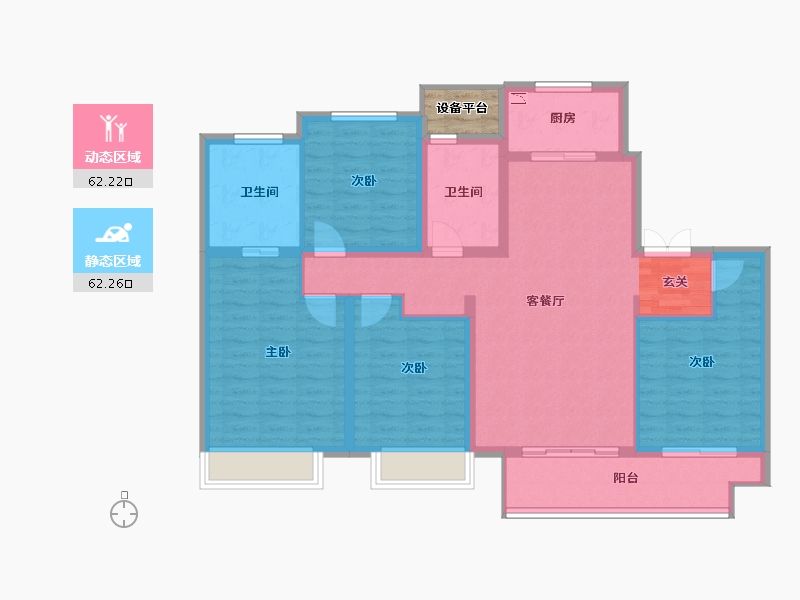 山东省-淄博市-世茂金洲府-114.00-户型库-动静分区