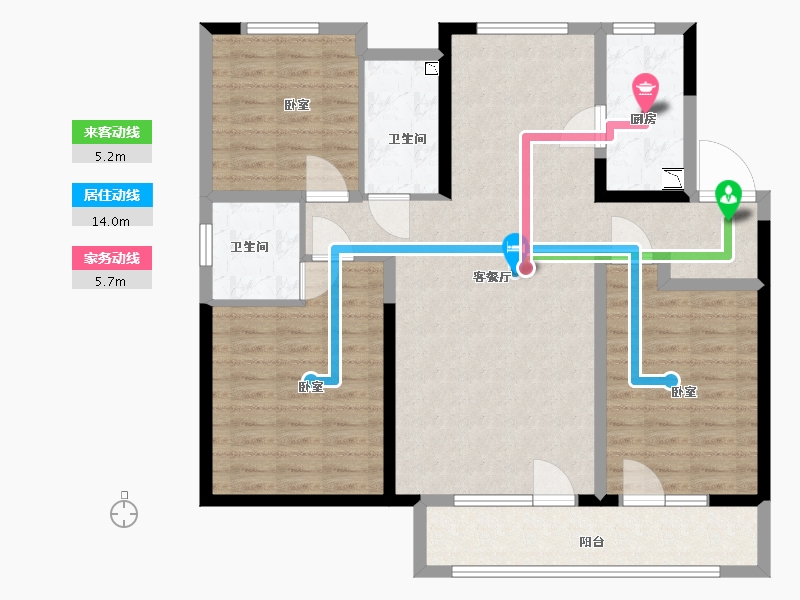 山东省-德州市-宁津·富力城-106.00-户型库-动静线