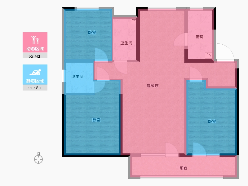 山东省-德州市-宁津·富力城-106.00-户型库-动静分区