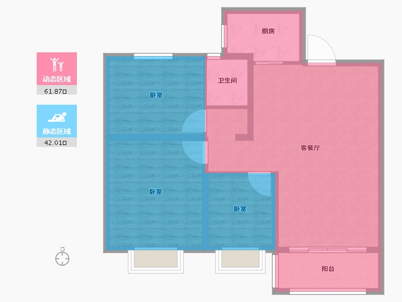 山东省-德州市-夏津德百玫瑰公馆-94.00-户型库-动静分区