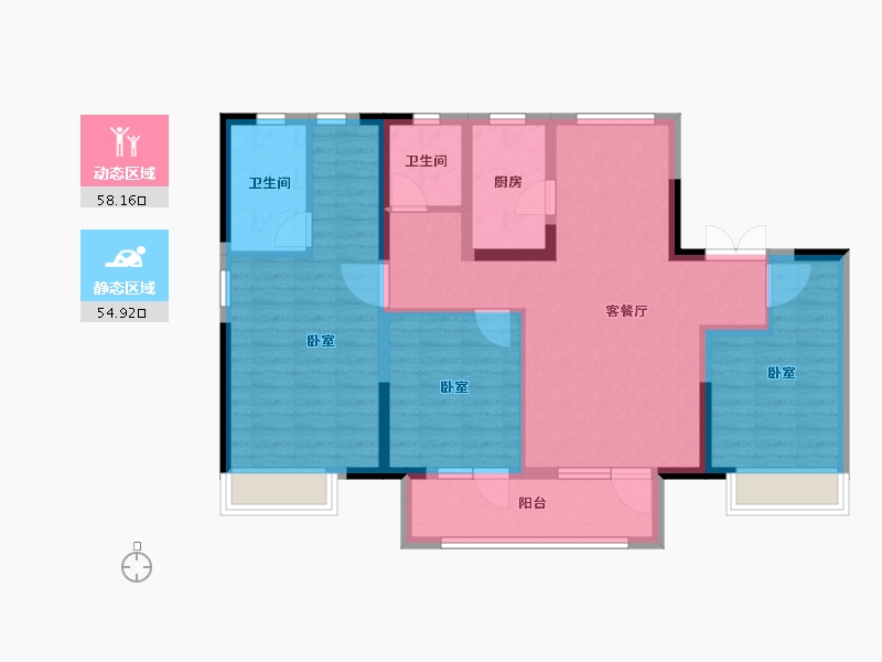 山东省-德州市-宁津·富力城-101.00-户型库-动静分区