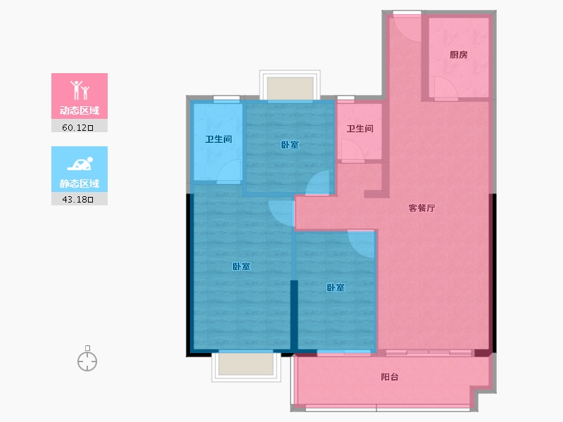 福建省-泉州市-南益刺桐春晓-93.44-户型库-动静分区