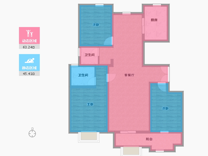 山东省-临沂市-恒通佳园-96.00-户型库-动静分区