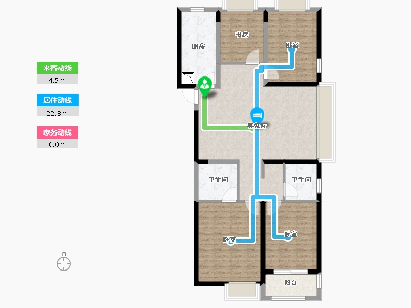 河南省-郑州市-朗悦公园府-108.00-户型库-动静线