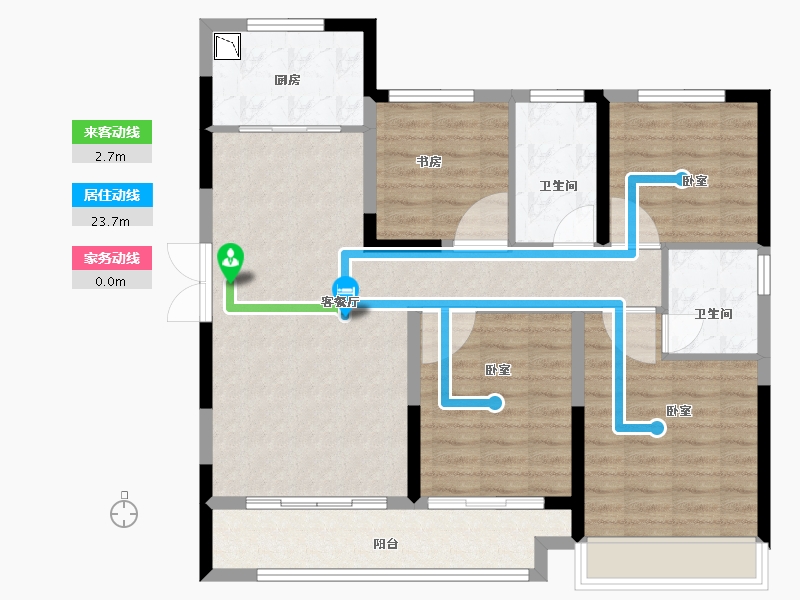 浙江省-嘉兴市-万卷风华-98.00-户型库-动静线