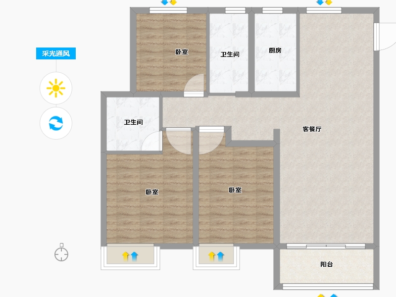 山东省-德州市-大元首府-100.00-户型库-采光通风