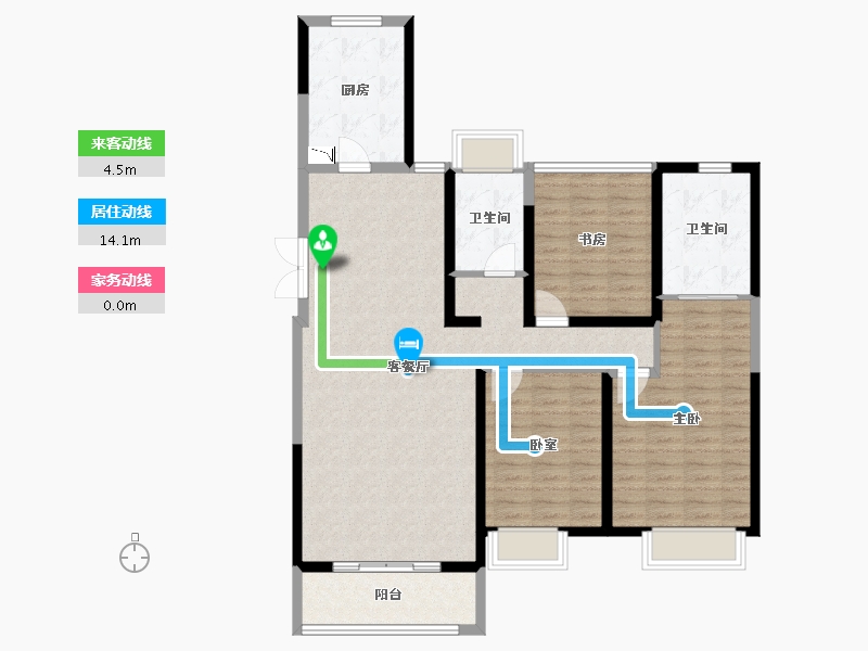 河南省-郑州市-朗悦公园府-114.00-户型库-动静线