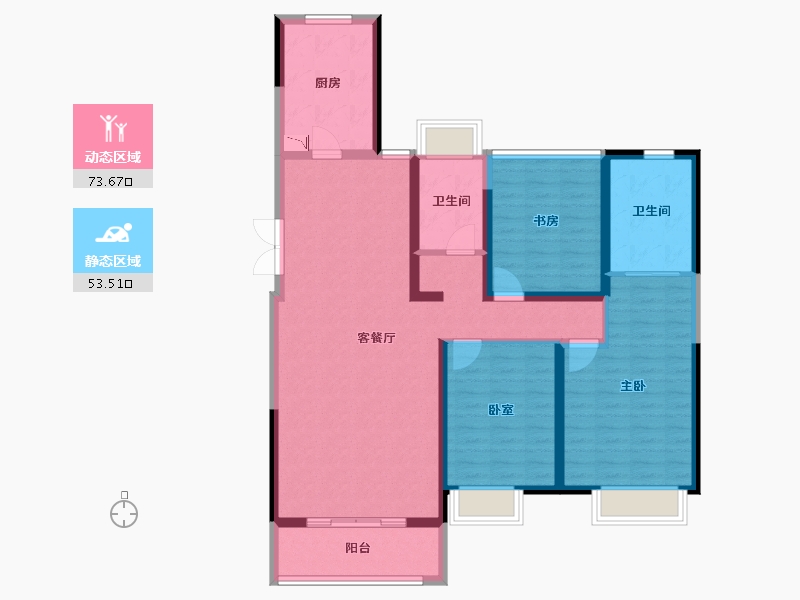 河南省-郑州市-朗悦公园府-114.00-户型库-动静分区