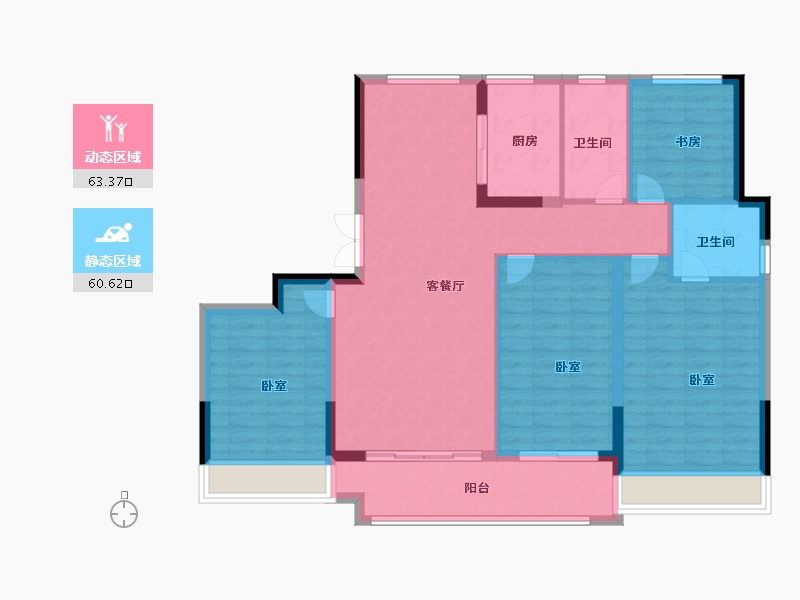 浙江省-嘉兴市-万卷风华-112.00-户型库-动静分区