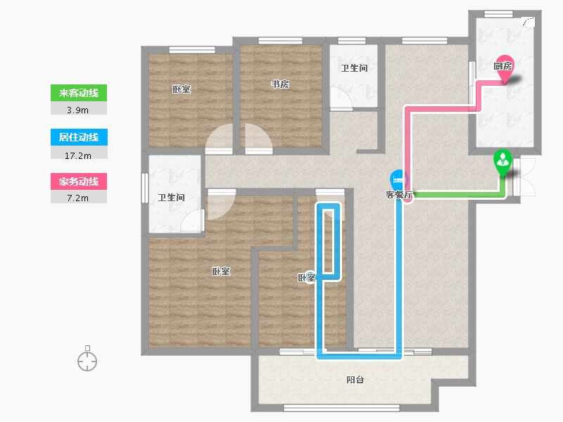 山东省-菏泽市-中丞玖璋台-130.00-户型库-动静线