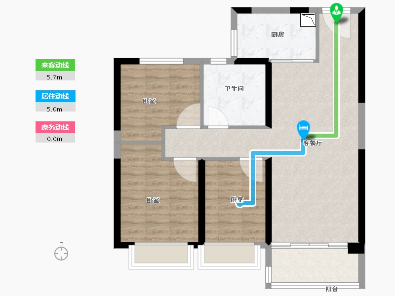 河南省-郑州市-碧桂园翡翠湾-78.00-户型库-动静线