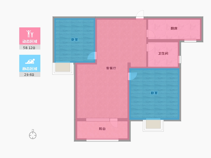 山东省-济宁市-兖州瑞马名门-77.99-户型库-动静分区