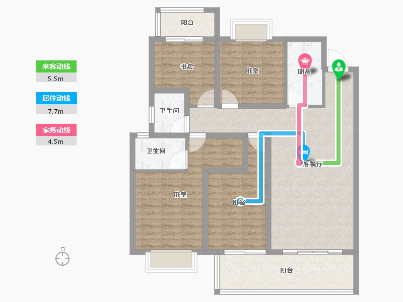 福建省-泉州市-南益刺桐春晓-106.11-户型库-动静线