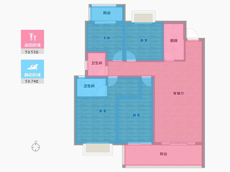 福建省-泉州市-南益刺桐春晓-106.11-户型库-动静分区