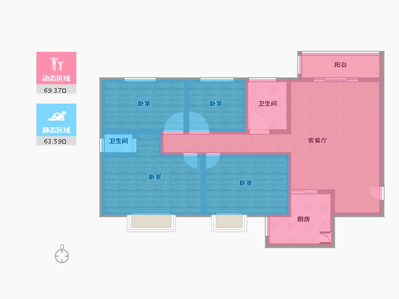 河南省-洛阳市-唐宫新城-117.91-户型库-动静分区