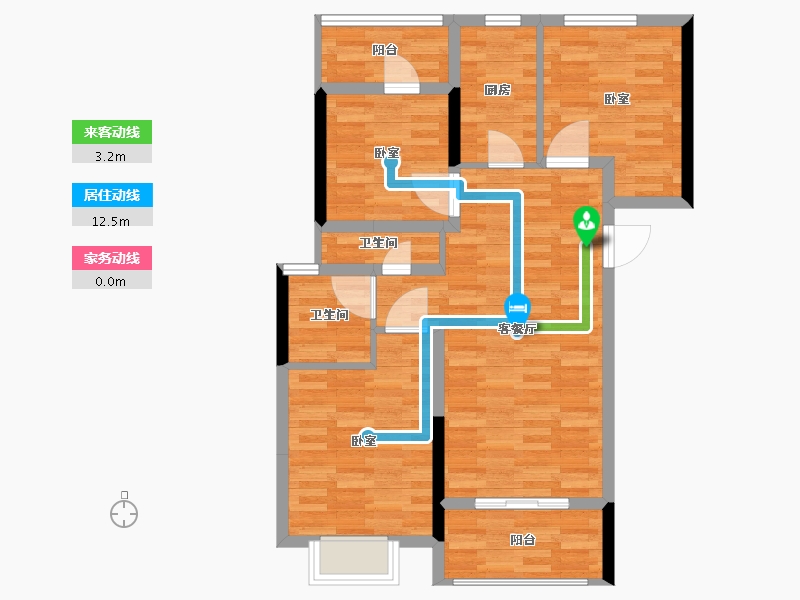 河南省-郑州市-汇泉博澳东悦城-77.00-户型库-动静线