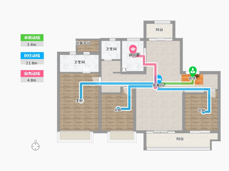 山东省-淄博市-世茂金洲府-110.00-户型库-动静线