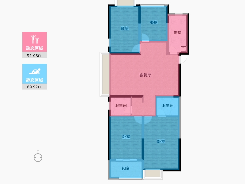 河南省-郑州市-朗悦公园府-108.00-户型库-动静分区