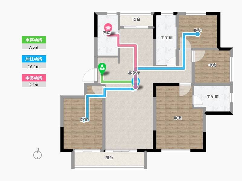 山东省-德州市-德州永锋·百合新城-119.41-户型库-动静线